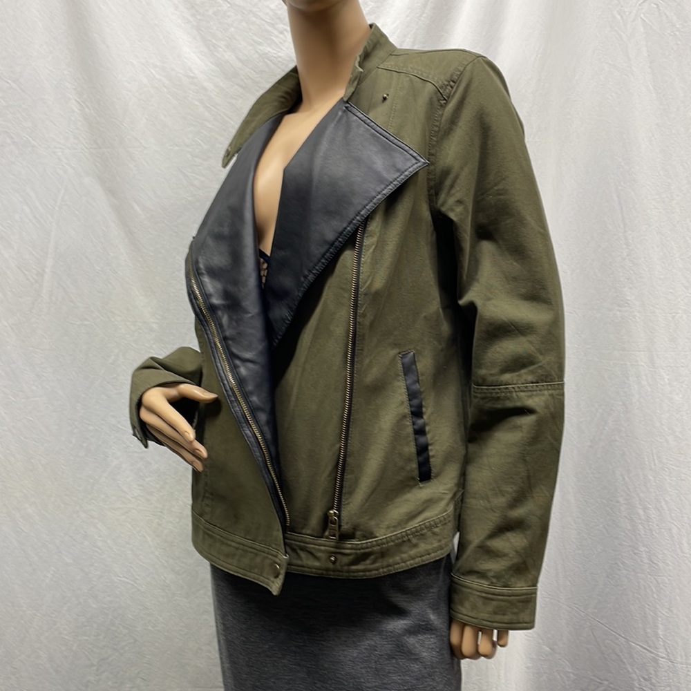 Marc New York Green and Black Faux Leather Jacket - Picture 11 of 11